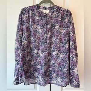 Isabel Marant Etoile Maria Purple Floral Blouse (Size 40/L)